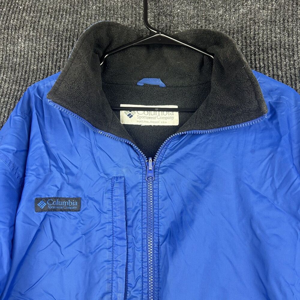 Vintage Columbia Sportswear Blue Fleece Lined Jacket Men's XL